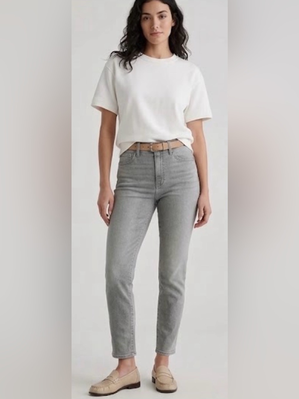 Adriano Goldschmied Premium Prima Ankle Cigarette Leg Jeans in Greyscape size 30